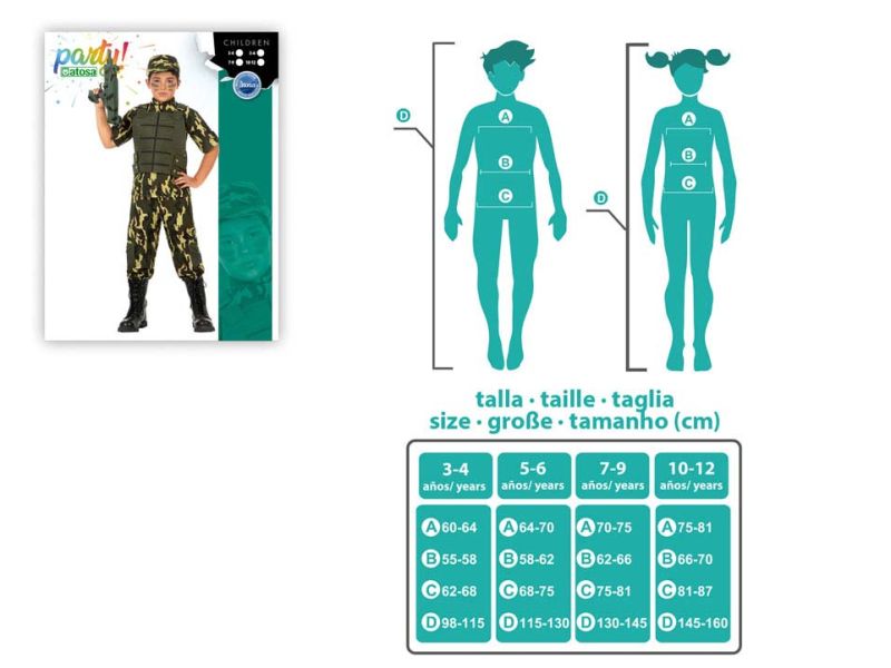 Disfraz de Militar infantil