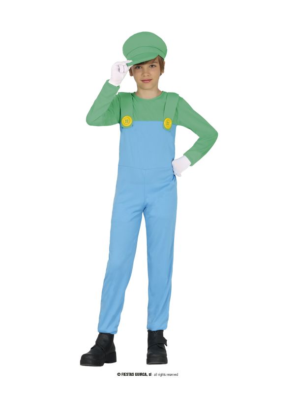 Disfraz de Fontanero verde Infantil