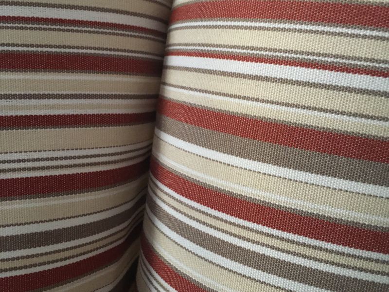 Tela de toldo RAYAS TONOS GRANATES y BEIGE TEFLON 