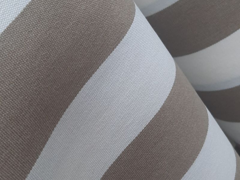 Tela de TOLDO RAYAS BISON Y BLANCO TEFLON 