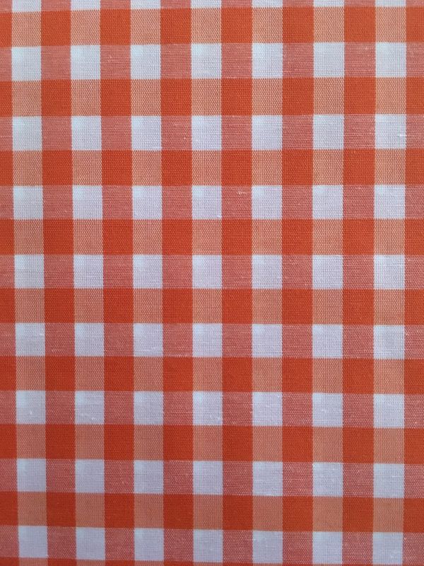 Cuadro vichy NARANJA 1cm.