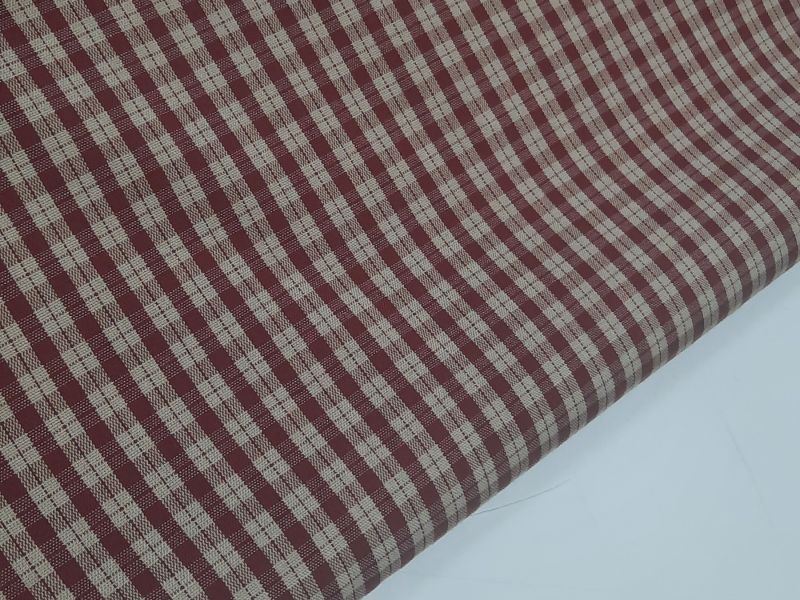 CUADRO DE ALGODÓN TEJIDO GRANATE 