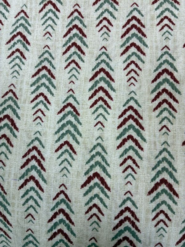 LONETA ESTAMPADA  ESPIGA VERDE Y GRANATE 