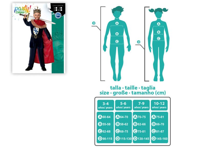 Disfraz de Rey Medieval Niño