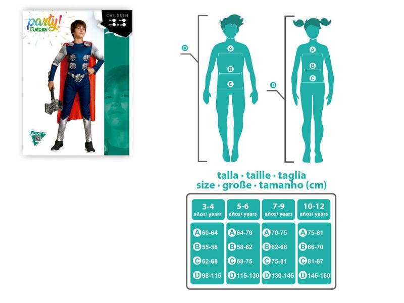 Disfraz de Héroe del Trueno Infantil