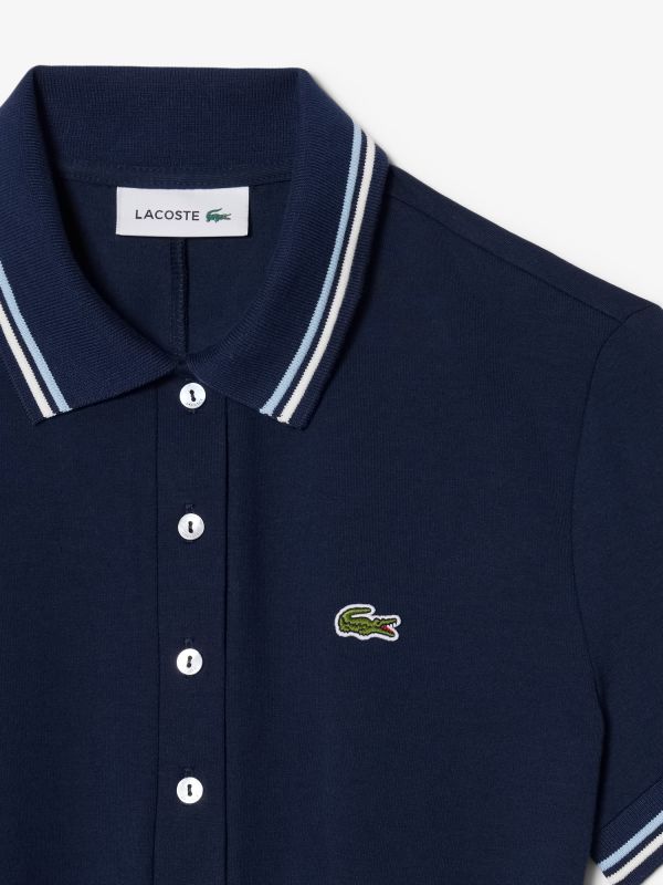 Vestido de patinadora elástico con cuello polo