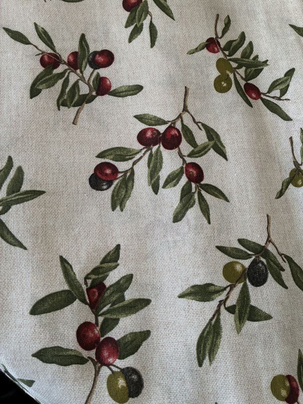 Loneta FONDO BEIG ACEITUNAS 