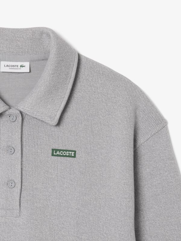 Sudadera Oversize de Cuello de Polo de Canalé de Lacoste