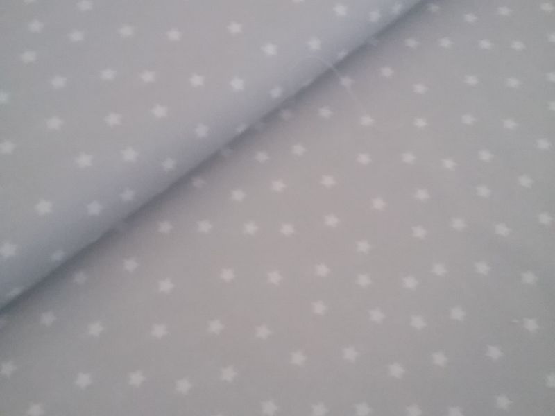 Piqué canutillo en gris ESTRELLA BLANCA PEQUEÑA 