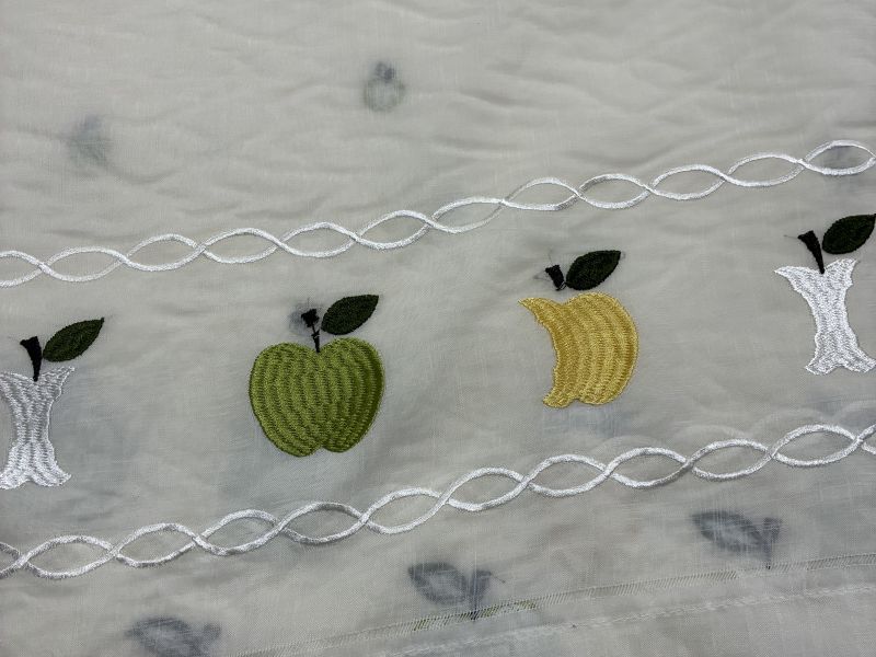 Visillo cocina MANZANAS VERDES  Y AMARILLAS 