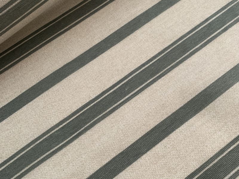 Tela mantel resinado ANTIMANCHAS  FONDO BEIG RAYA VERDE 