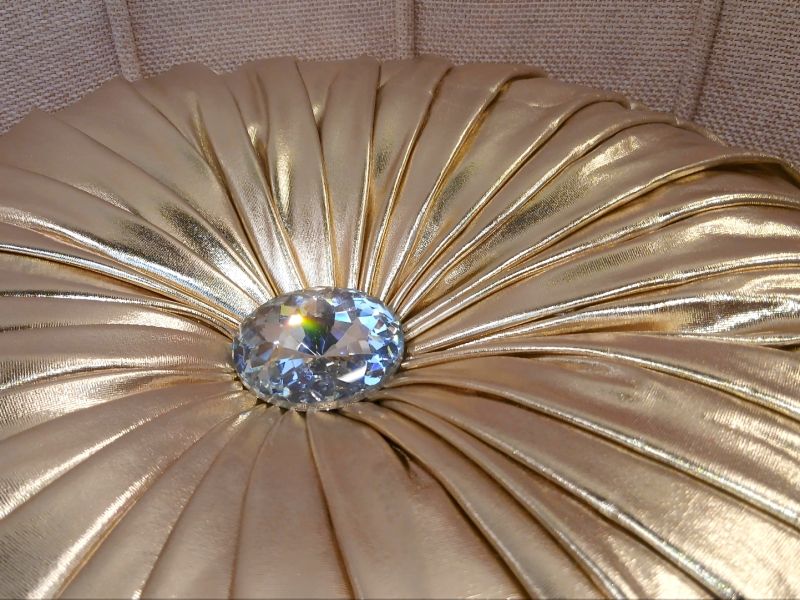 Cojín Redondo Dorado