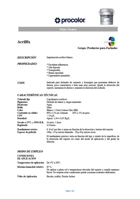 Acrilfix Blanco