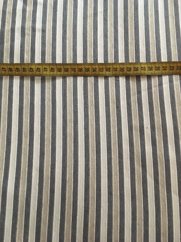Tela  Jacquard a rayas estrechas GRISES EFECTO LINO 