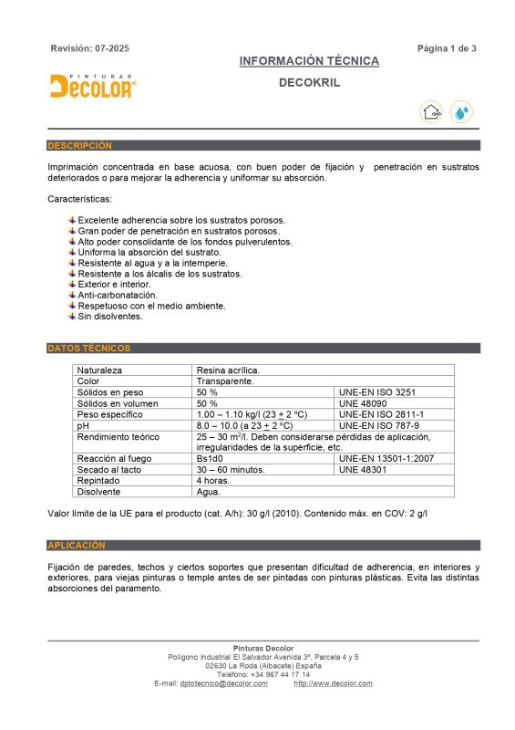 Imprimación Concentrada Decokril