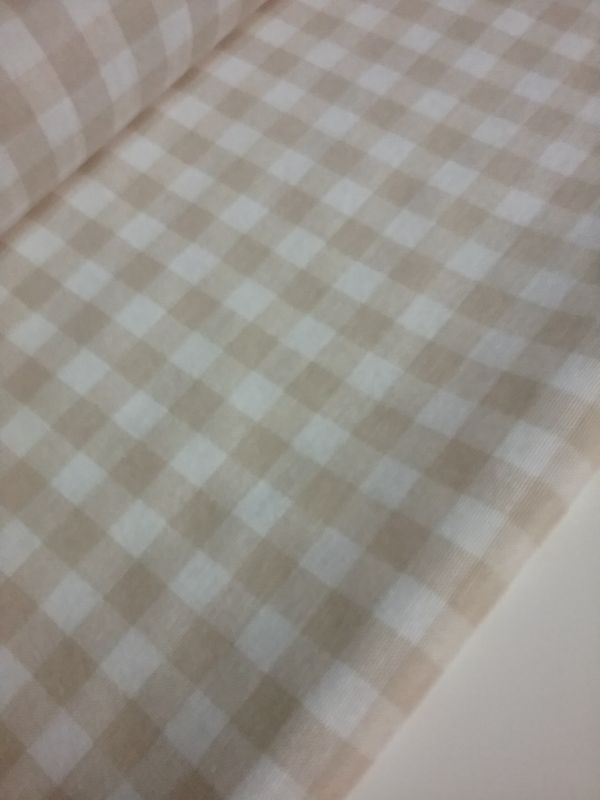 Loneta cuadro vichy  BEIGE 