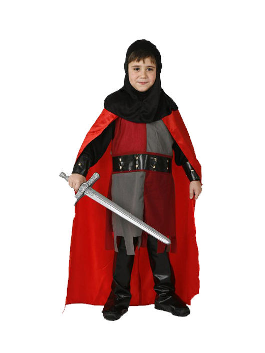 Disfraz de Soldado medieval Rojo