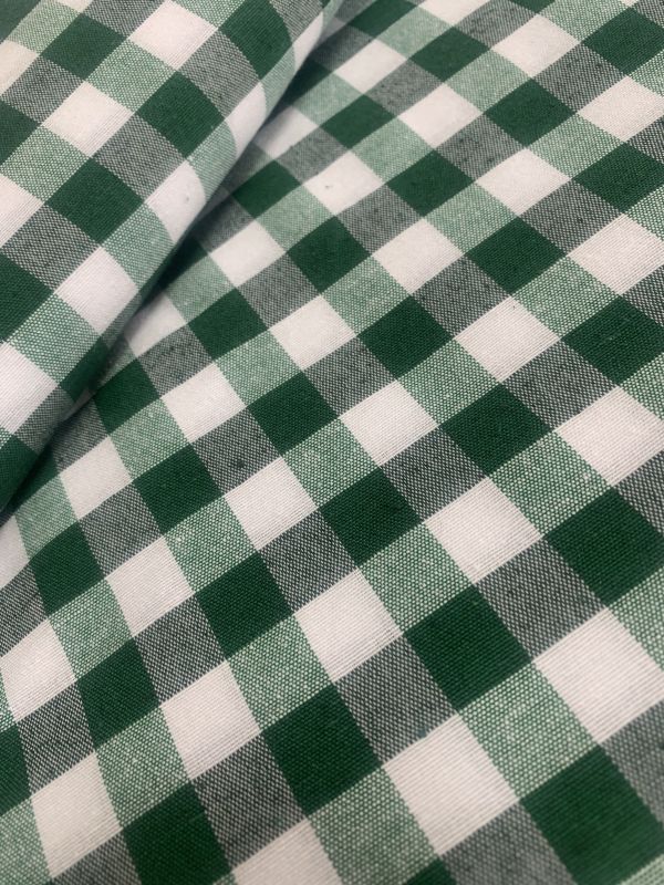 Loneta CUADRO VICHY VERDE BOTELLA  2,5 cm