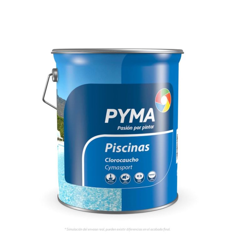 Pintura Piscinas Clorocaucho Pyma 4 Lt.