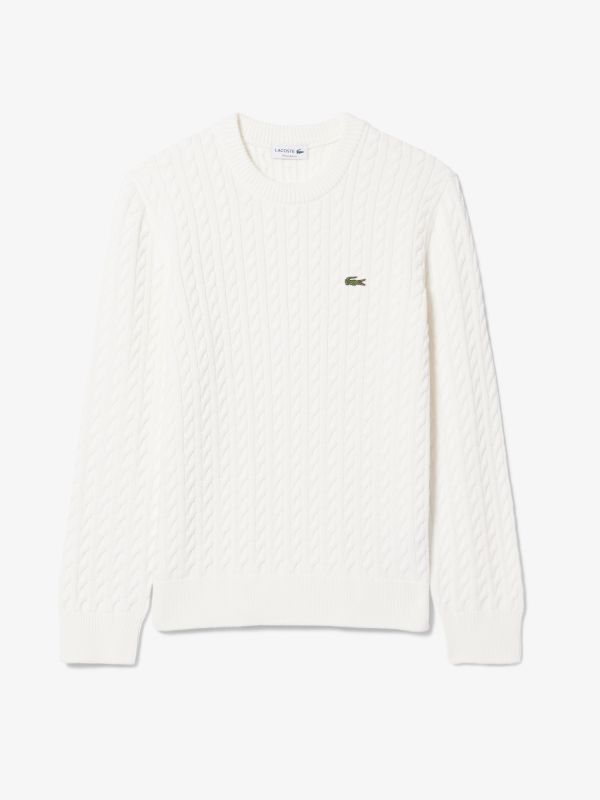 Lacoste Heritage: Cable Knit Blanc