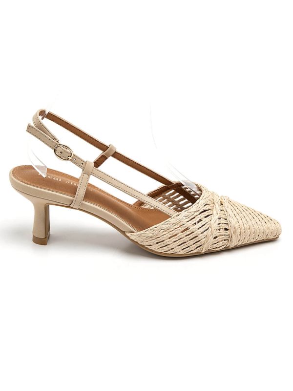 Zapato Puntera Rafia Beige