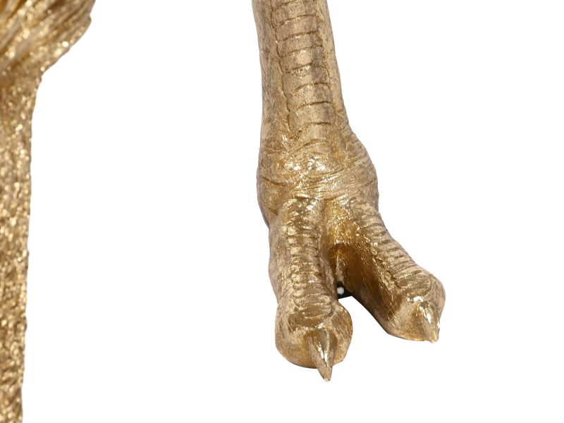 Mesa Avestruz Dorada con Cristal