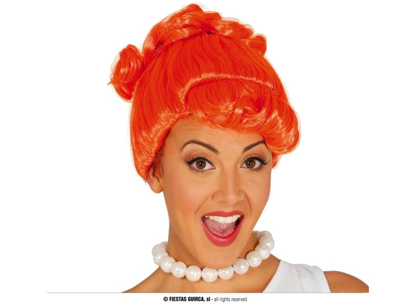 Peluca cavernícola naranja