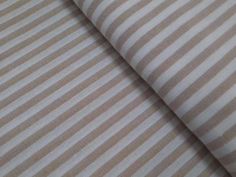 Loneta ESTAMPADA RAYA CAMEL ESTRECHA