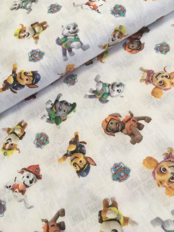 Algodón estampado PATRULLA CANINA PERSONAJES 
