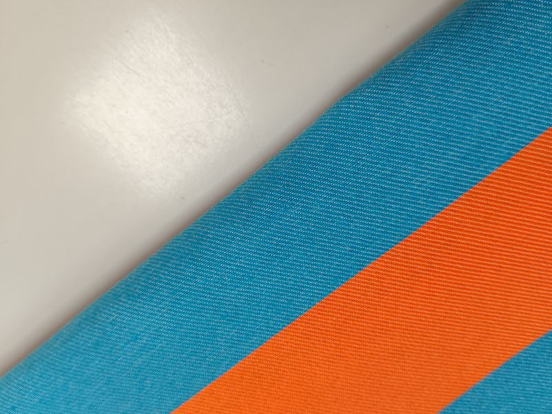 LONETA RAYA ANCHA AZUL Y  NARANJA 