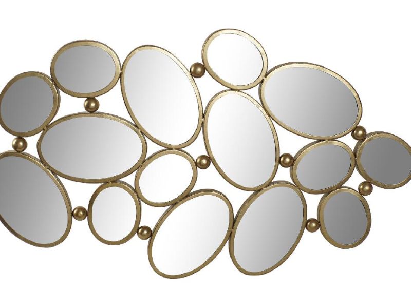 ESPEJO CÍRCULOS ORO