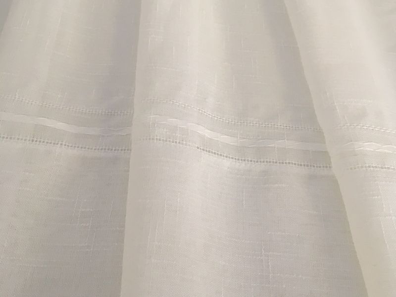Visillo vainica poliéster BLANCO