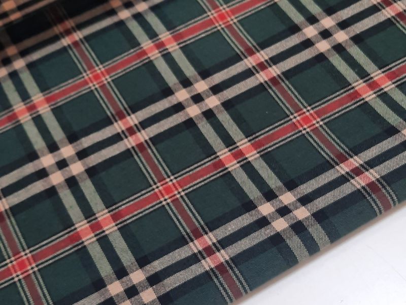 Loneta CUADRO ESCOCÉS VERDE