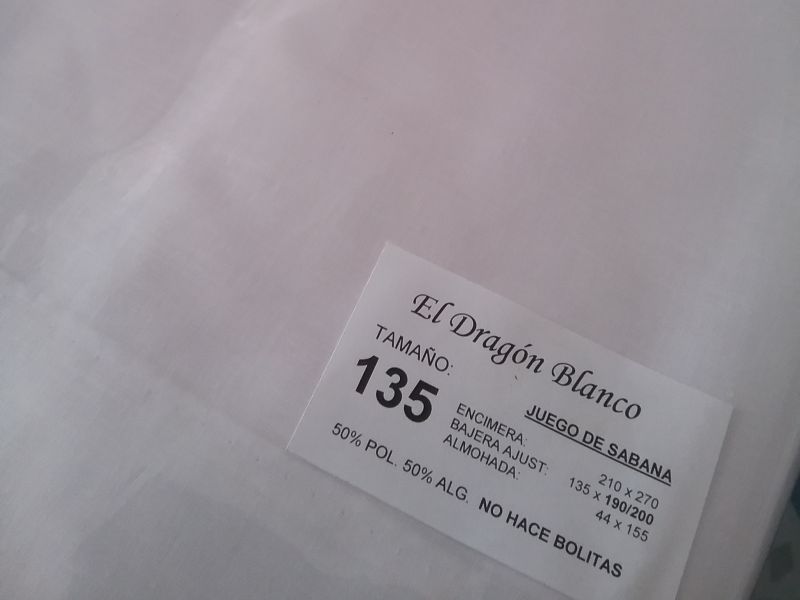 Juego de cama BLANCO de 1,35