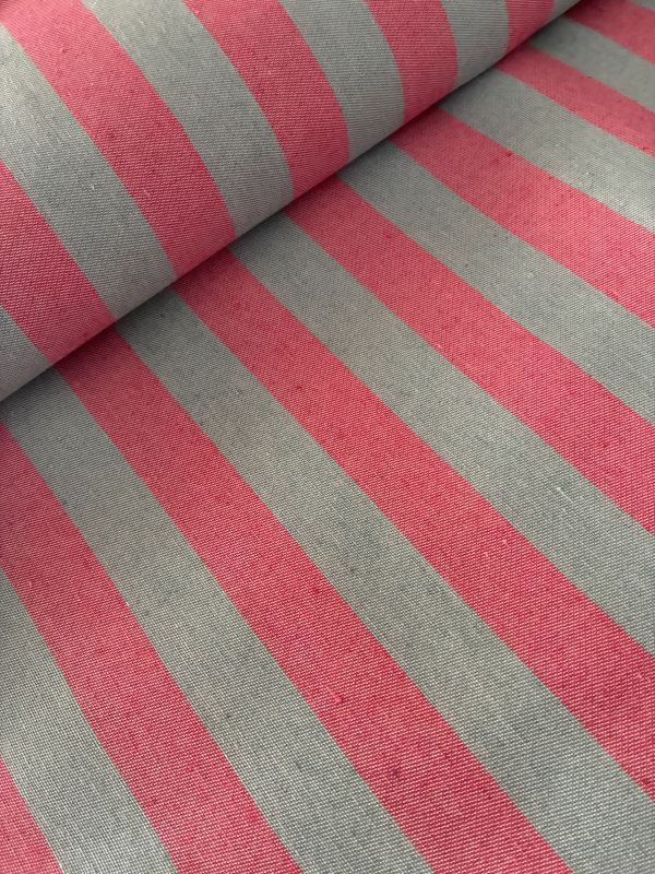 Loneta RAYA FUCSIA Y GRIS DE 2,25cm de ancho