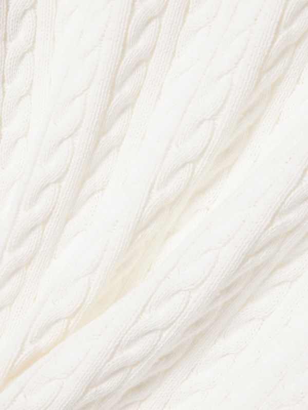 Lacoste Heritage: Cable Knit Blanc