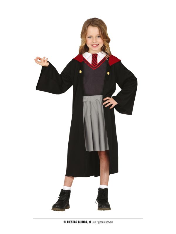 Disfraz de Maga roja para niña