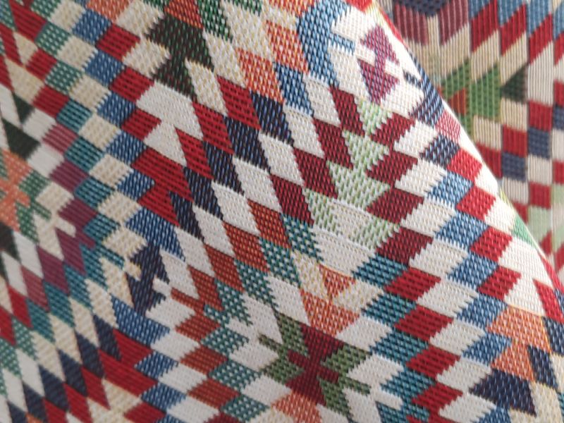 Tapicería jacquard GOBELINO  ROMBO ESTRELLAS 