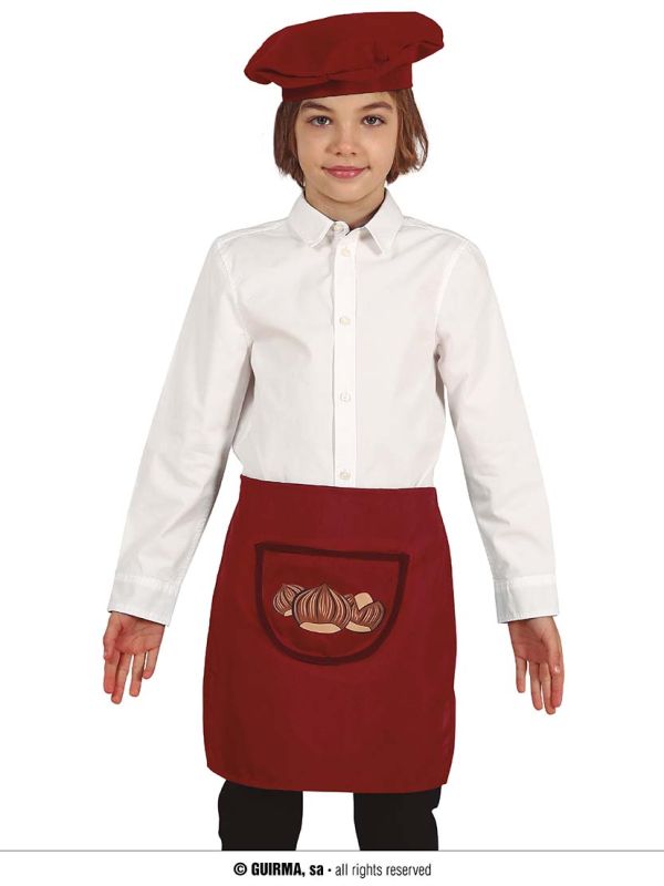 Boina y delantal castañero