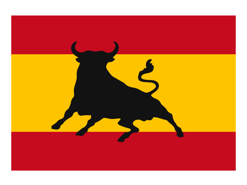 Bandera España con Toro