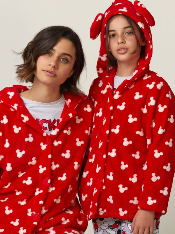 Bata niña Mickey Mouse roja con orejas