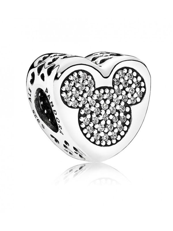 Charm Pandora Plata Amor Verdadero Mickey & Minnie 