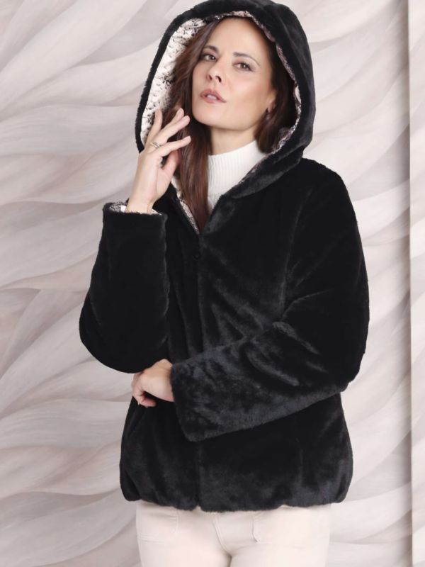 Chaqueta Reversible: Animal Print & Pelo Sintético