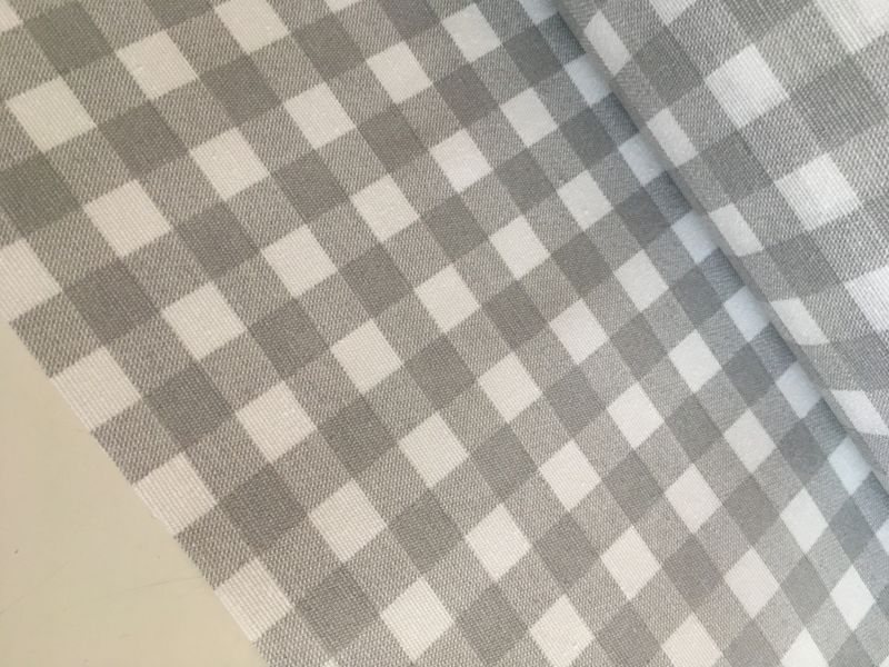 Tela mantel resinado antimanchas CUADRO  VICHY GRIS 1,5cm