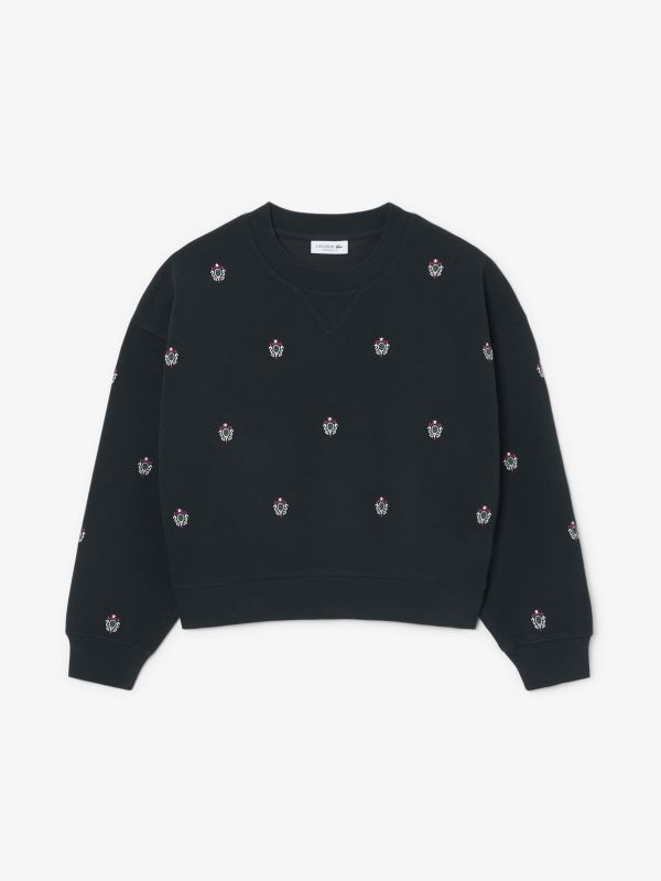  Sudadera Oversized de Piqué con Bordado de Lacoste