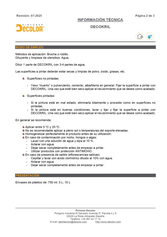 Imprimación Concentrada Decokril