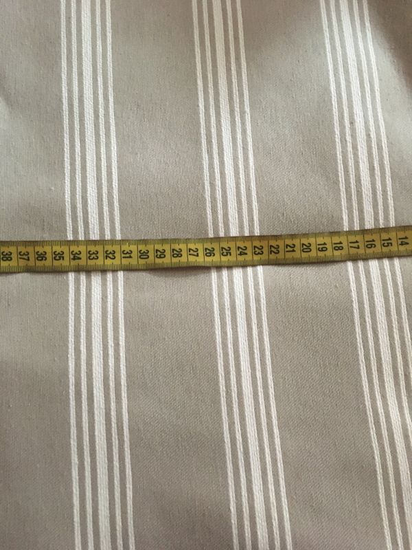 Tela  Jacquard a rayas anchas CAMEL EFECTO LINO 