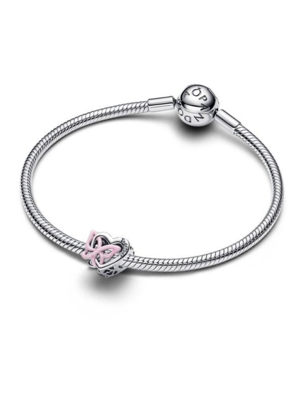 Charm Pandora Corazón y Mariposa Entrelazados pulsera