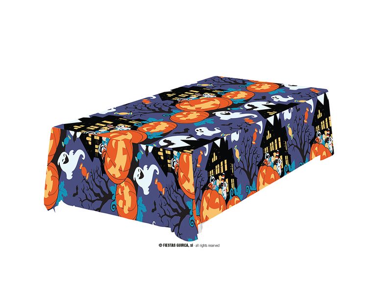 Mantel calabazas para Halloween.