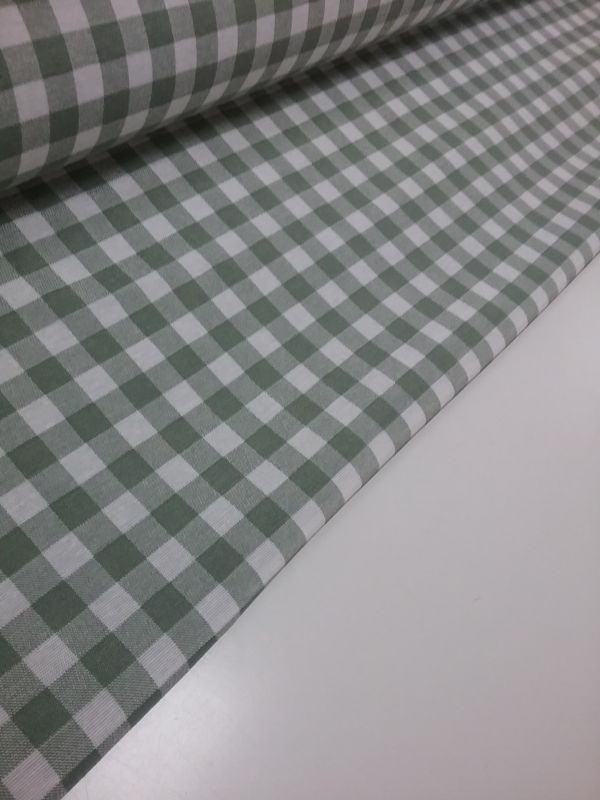 Loneta cuadro vichy  VERDE MUSGO 